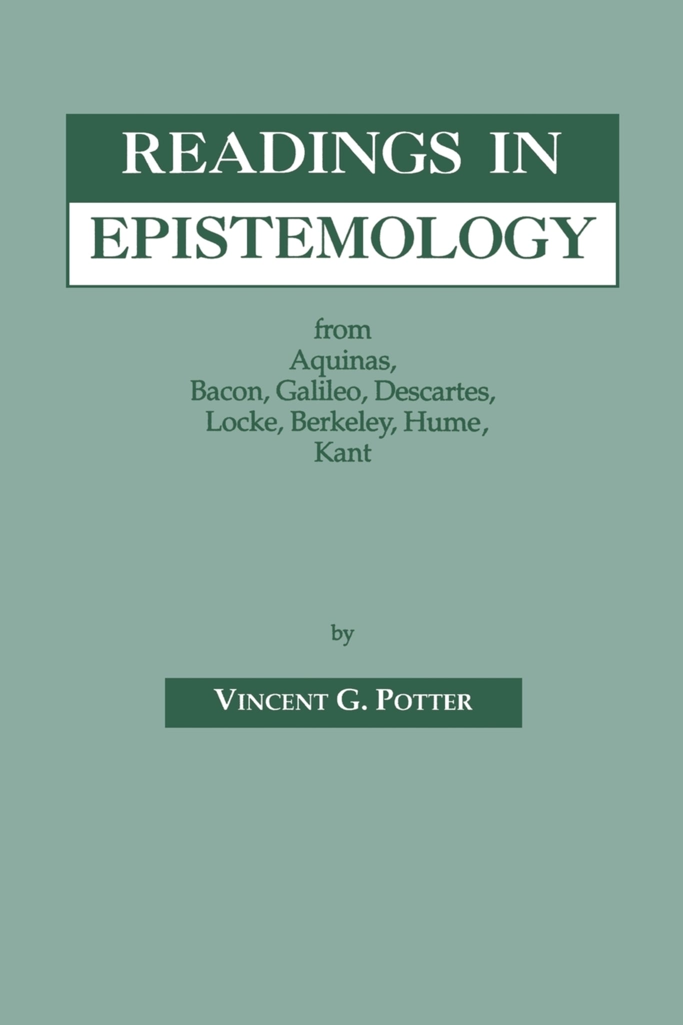 Cover image for Readings in Epistemology ISBN 9780823214938